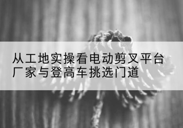 渌口电动剪叉升降平台厂家-从工地实操看电动剪叉平台厂家与登高车挑选门道